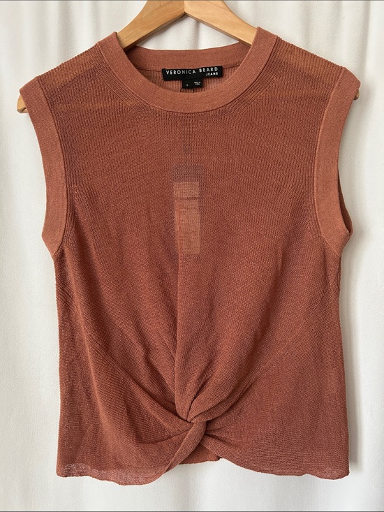 Veronica Beard Sweaters - Veronica Beard NWT Kellen Sleeveless “Golden Brown” Sweater Top **Size S** 🌺🌺